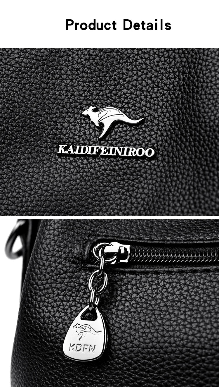 Damen Handtaschen aus weichem Leder Luxus Designer Handtasche Einfarbig Damen Schulter Umhängetasche und Geldbörse Pendler-Tasche