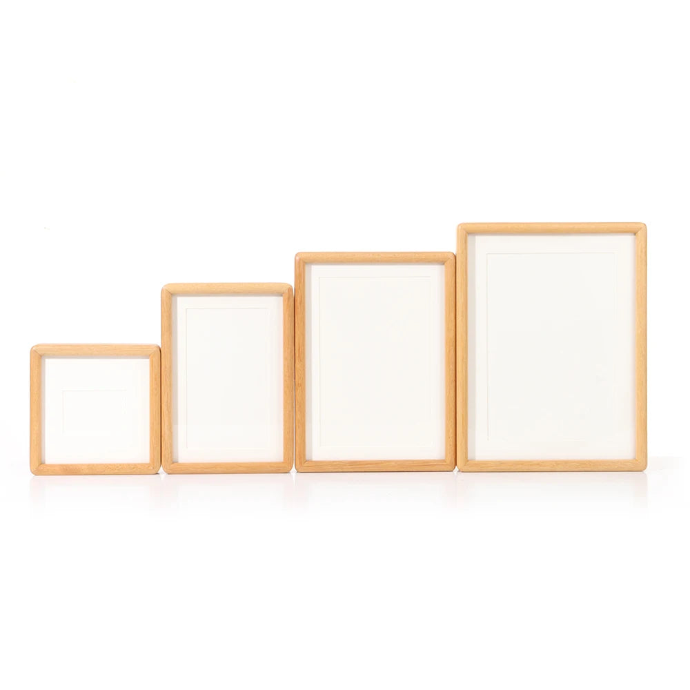 New 6/7/8 Inch Black Walnut Photo Frame Simple Handmade Mortise Tenon Photo Frame Real Wooden Picture Frame
