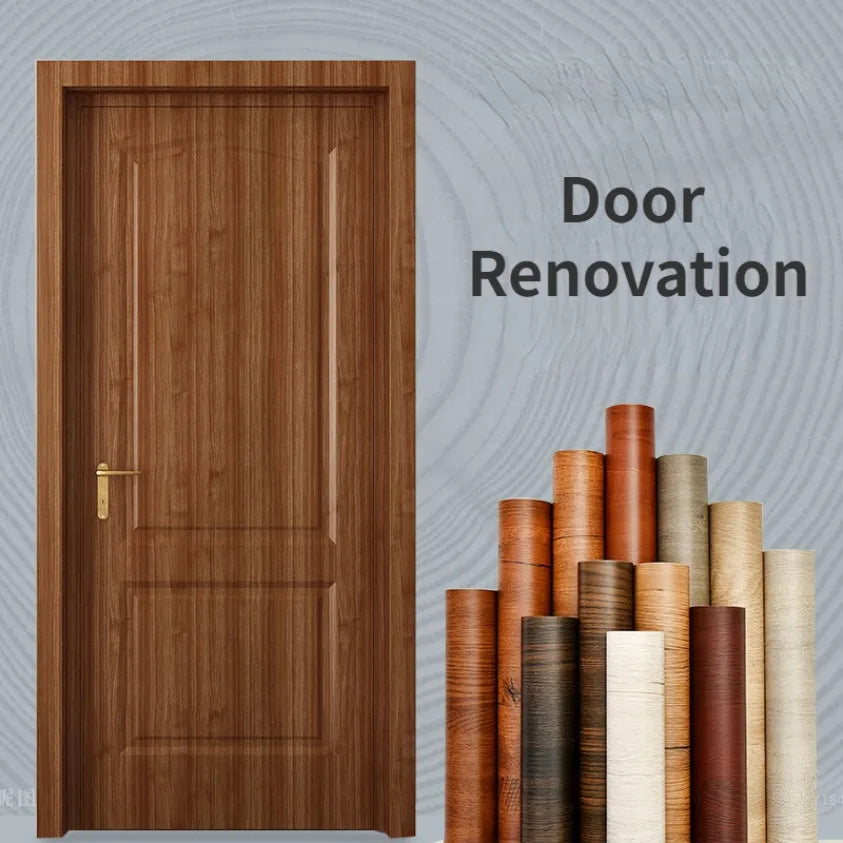 90CM Width Wood Grain PVC Wallpaper for Door Wardrobe Cupboard Table Furniture Waterproof Self Adhesive Stickers Home Decor Film