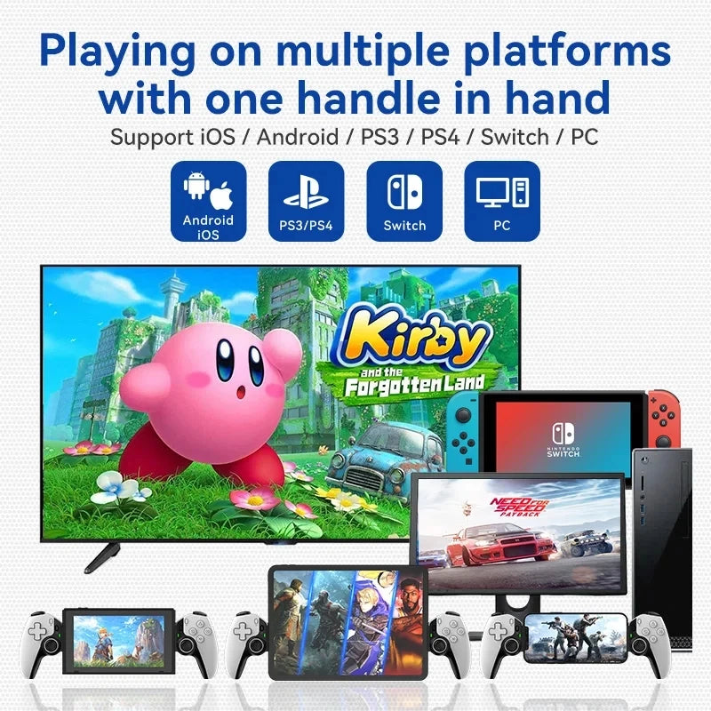 Hot Sale BSP D9 Tablet Controller Kabelloser Griff für Switch Game Bluetooth Stretching Joystick für PS3 PS4 Android IOS Gamepad