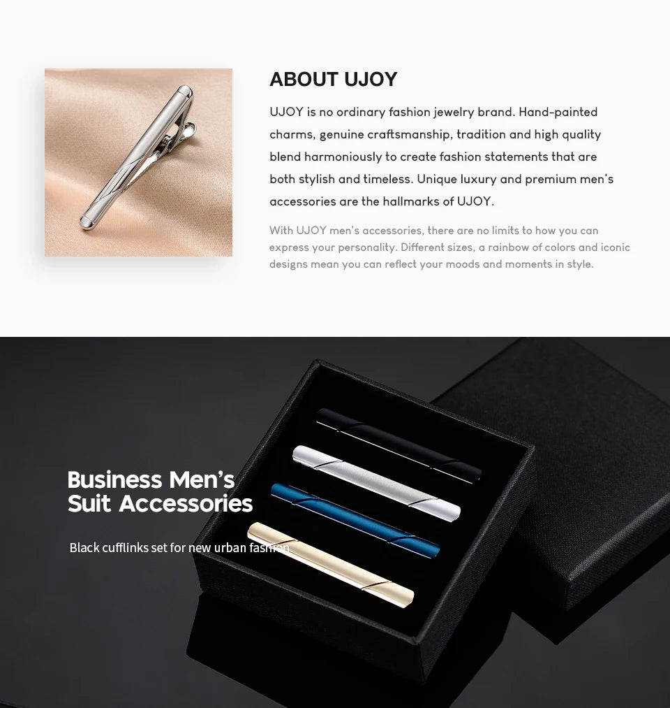 Pince à Cravate Minimaliste Pour Homme Pince à Cravate Pour Chemise Homme Boîte Cadeau Fête Professionnel Bijoux Boutons De Manchette Homme Luxe Avocat Mode Homme
