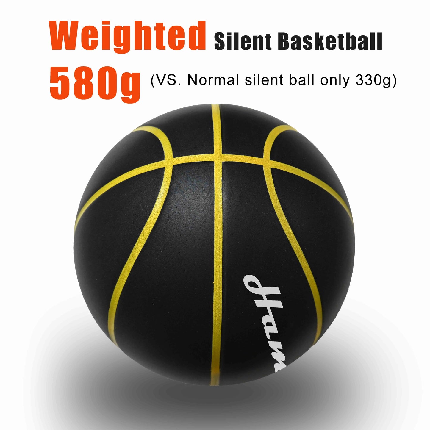 580G Leiser Basketball Geräuschloses Dribbeln Indoor Größe 7 - 29.5 Zoll PU-Schaum Airless Basketball Leiser Prellen 90% wie echter Basketball