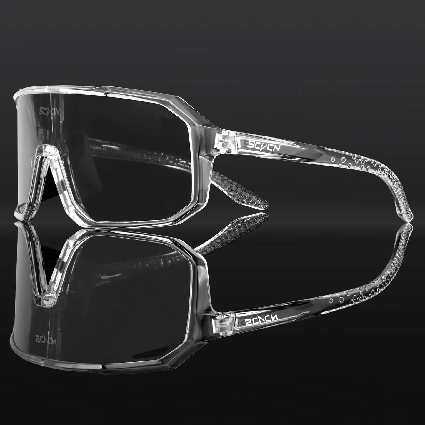 SCVCN Lunettes de soleil photochromiques d'extérieur, lunettes de cyclisme pour hommes, lunettes de vélo pour femmes, VTT, vélo de route, lunettes de cyclisme UV400