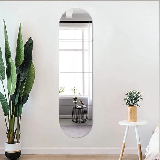4/8pcs Carreaux de miroir acrylique auto-adhésifs flexibles, non en verre, feuilles de miroir de sécurité, autocollants muraux incassables, décoration intérieure