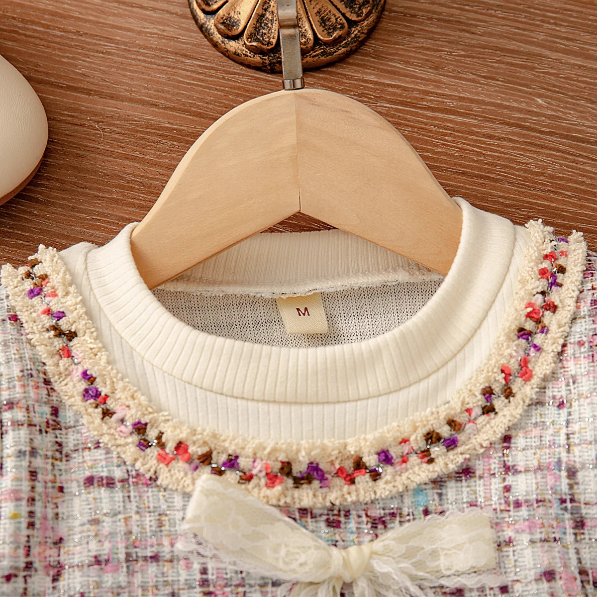Frühling Und Herbst Neu Schleife Langarm Baby Mädchen Kleid, Prinzessin Stil Kinderkleidung Für Babys Im Alter Von 9 Monaten Bis 3 Jahren