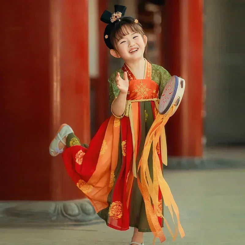 Robe chinoise Hanfu moderne pour fille, tenue d'Halloween de fée, Vêtements pour enfants, Vestidos, Costume traditionnel de Cosplay, Robes pour filles