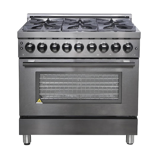 Gas Stove 900mm Width All In 1 Freestanding Stove With Oven 6 Burners Cooker With
