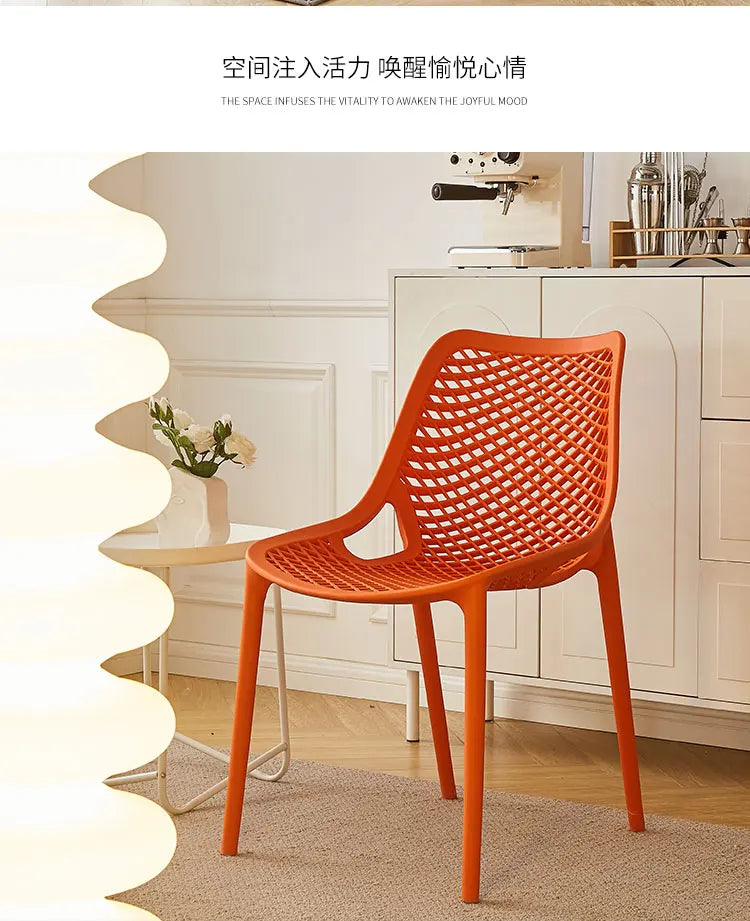 Outdoor-Kunststoff-Esszimmerstühle Nordisches modernes Design Esszimmerstühle Küche Schlafzimmer Sillas De Comedor Chaises Küchenmöbel