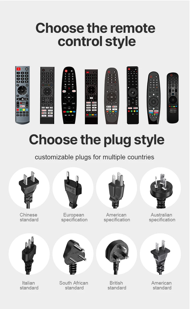 OEM 43/55/65/70 Zoll Android Smart TV - 4K UHD FHD Google TV für Hotelgewerbe, WiFi & HDMI