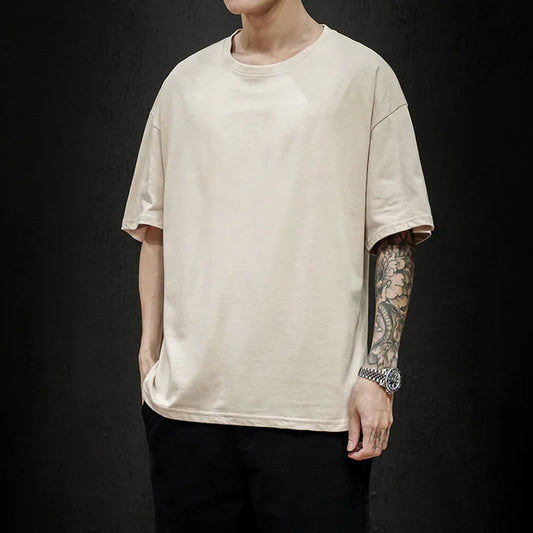 LEGIBLE 2025 Summer Men's T Shirt Casual Loose Cotton Short Sleeve T-Shirt Mens Top Tee shirt Men
