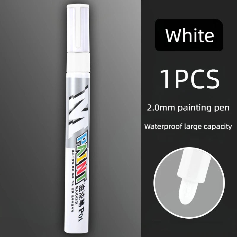 Stylo de retouche pour rayures de voiture, marqueur de peinture étanche, entretien des pneus de voiture, automobile, noir, blanc, rouge, argent