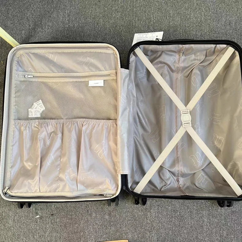 Personality pop elements travel luggage Punk Trend Skeleton suitcase 20" boarding box 24/28" customs lock carry on trolley bag