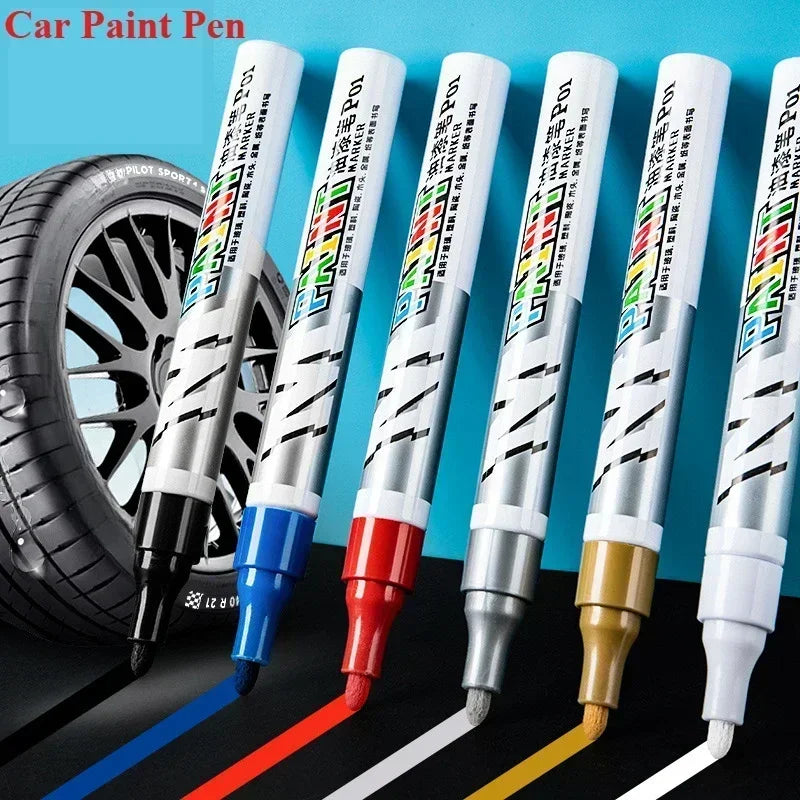 Stylo de retouche pour rayures de voiture, marqueur de peinture étanche, entretien des pneus de voiture, automobile, noir, blanc, rouge, argent
