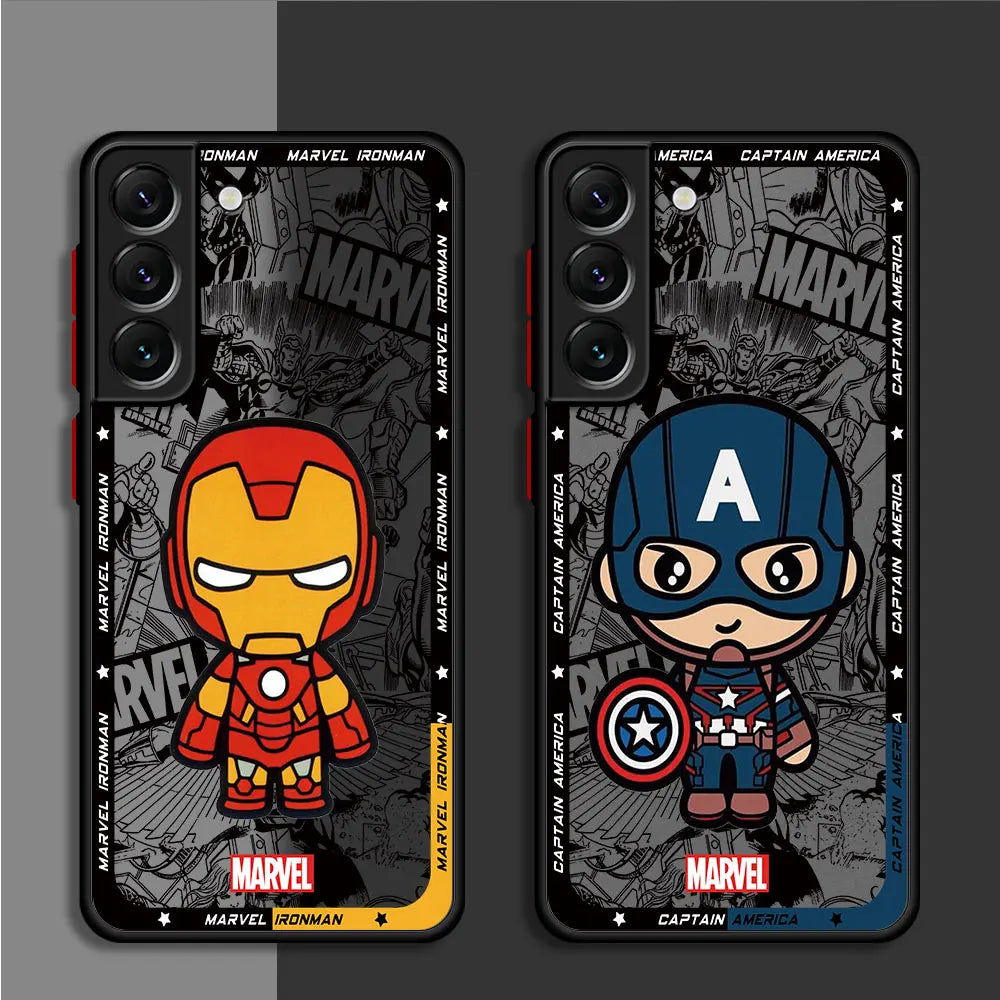 Phone Case for Samsung Galaxy S23 FE S22 S21 S10 Plus S20 FE S9 S24 Plus S23 Ultra Marvel Spiderman Groot Deadpool Cover