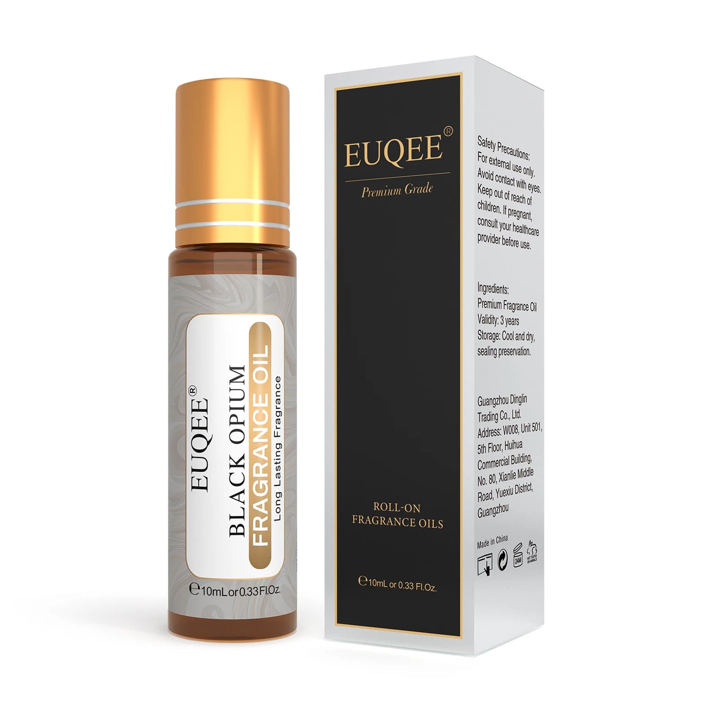 EUQEE 10ml Damen Roller Duftöl – Kokosnuss Vanille Bubble Gum Bright Crystal Bombshell Midnight Rose Angel Aromaöle