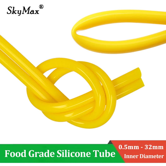 1~10m Yellow Food Grade Soft Silicone Tube Dia 1 2 3 4 5 6 7 8 9 10 12 16 - 32mm Drink Pipe Water Connector Flexible Rubber Hose