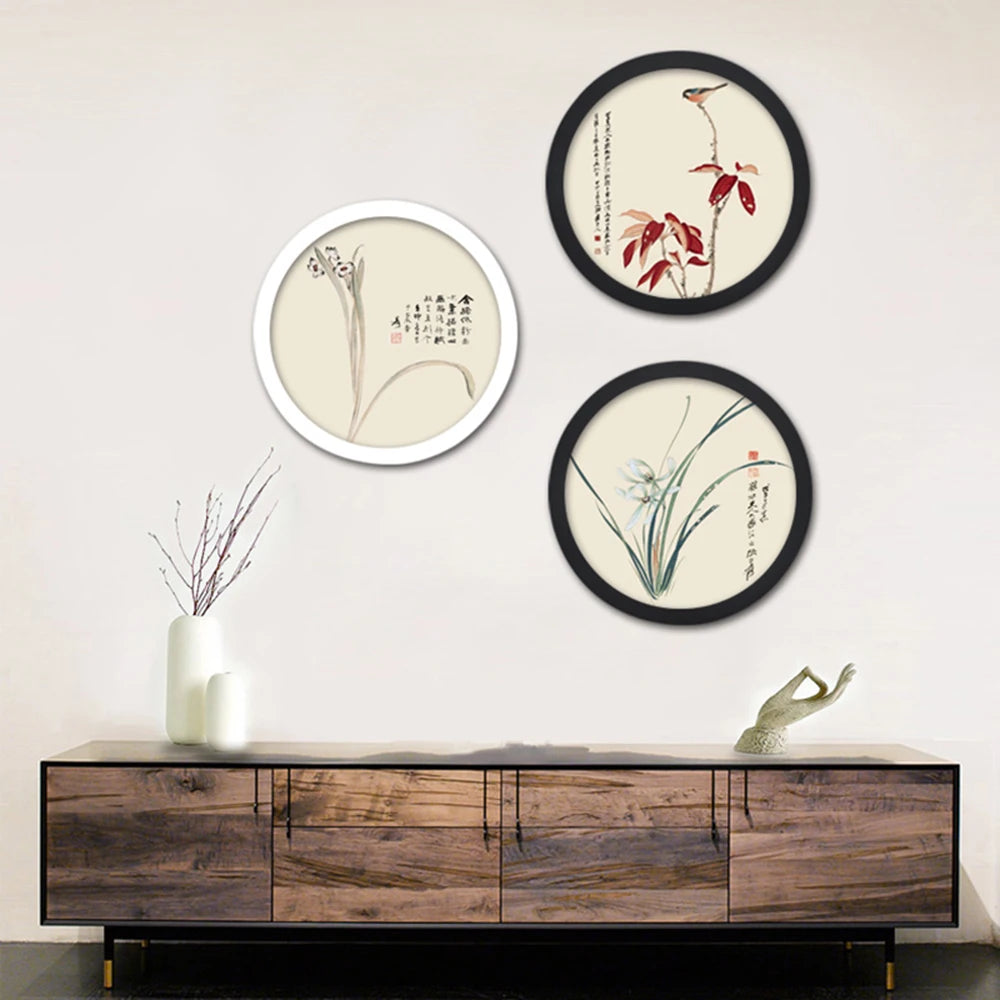 Runder Fotorahmen DIY Holz Wandmontage Hängender Bilderrahmen Hochzeitsgeschenk Wohnkultur Wandbild 6-12 Zoll