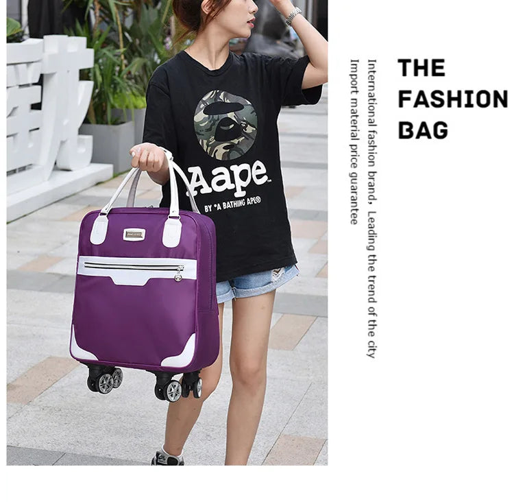 Fashion Rollkoffer Damen 4 Räder Spinner Reisetaschen Herren Geschäftsreise-Taschen Oxford-Koffer Wasserdichte Trolleys