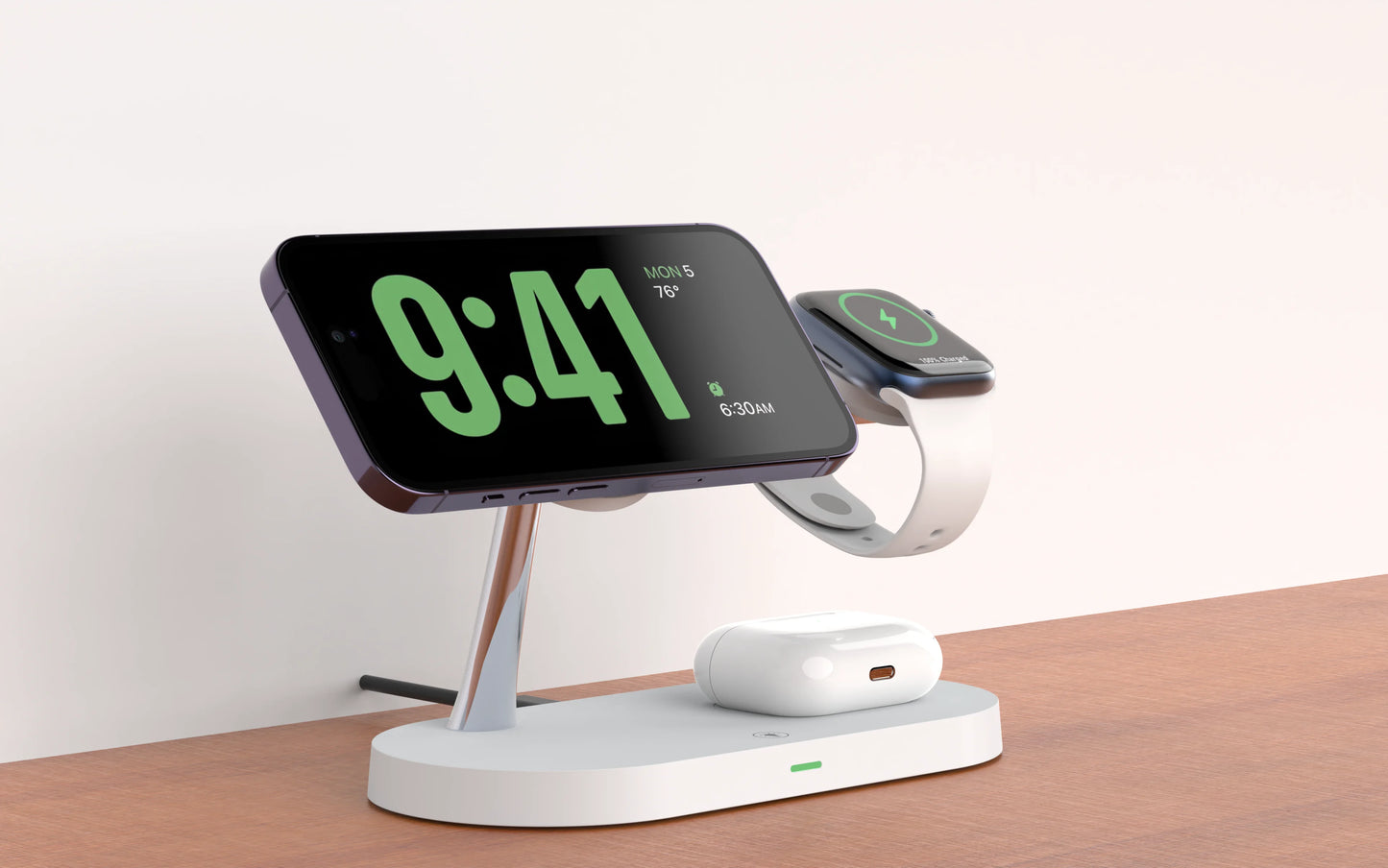 3-in-1 Magnetisches kabelloses Ladegerät für iPhone 16 15 14 13 12, Schnellladestation für Apple Watch 10 9 8 7 6 5 4, Airpods 2 3 Pro