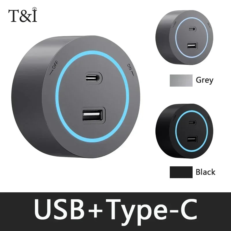 Wall Electrical Track Socket Home Kitchen Office Removable Extension Rail Socket Round Module Surface Mounted In The Countertop