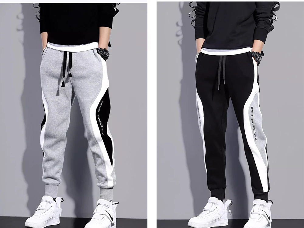 Herbst Frühling Herren Sporthose Herren Loose Leggings Patchwork Laufhose Trainingshose Freizeithose Fashion Outfit Hose