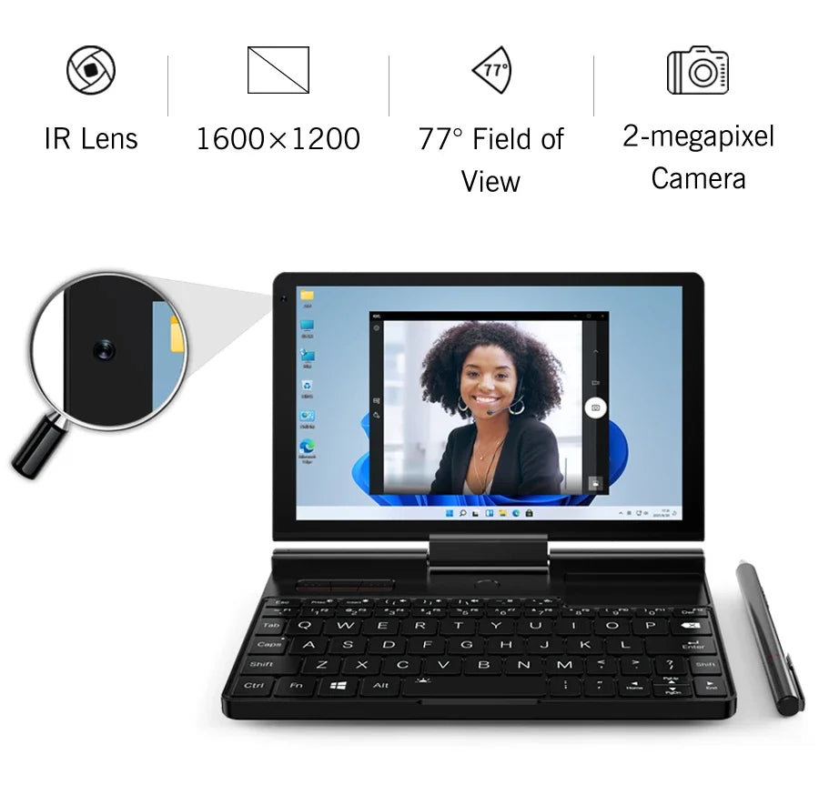 GPD Pocket 3 Intel pentium Gold 7505RAM 16GB RAM 12GB SSD Hard Disk Windows 11 Home Laptop Notebook Mini PC Touch Screen