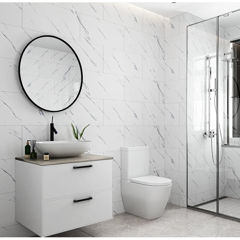 40 autocollants muraux auto-adhésifs en PVC imperméable à effet carrelage, découpables et pelables, pour cuisine et salle de bain