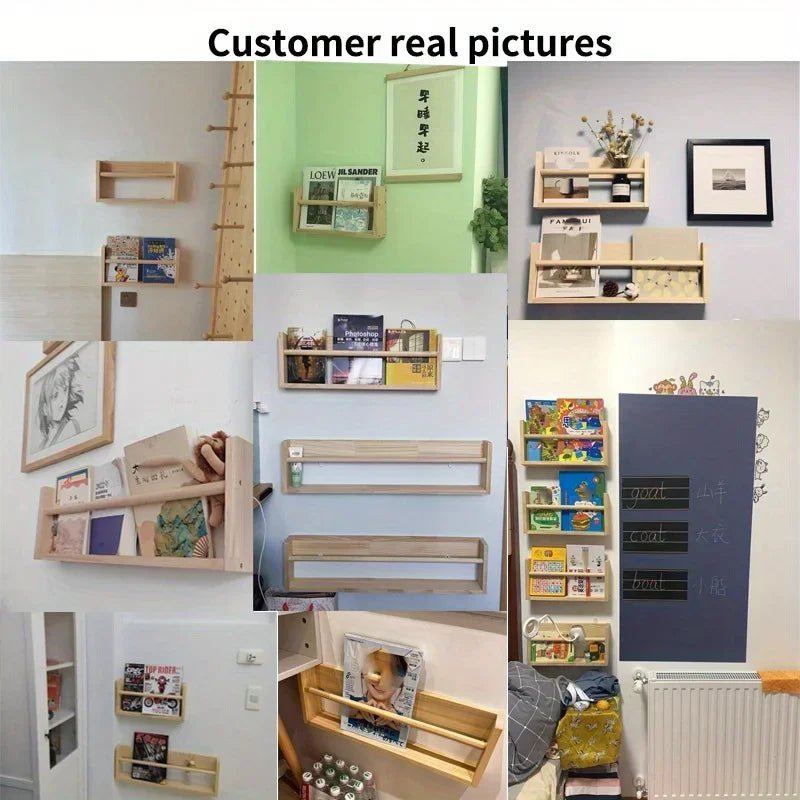 Schwebende Regale für die Wand Kinderzimmer Bücherregal Kinder Bücherregal für Wohnzimmer Schlafzimmer Deko Küche Gewürzregal Badezimmer Aufbewahrungsregal