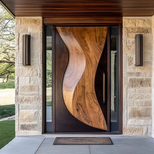 Simple Design Villa Entry Exterior Doors Hurricane Impact Revolving Doors Fire Proof Luxury Entrance Doors Residential Security