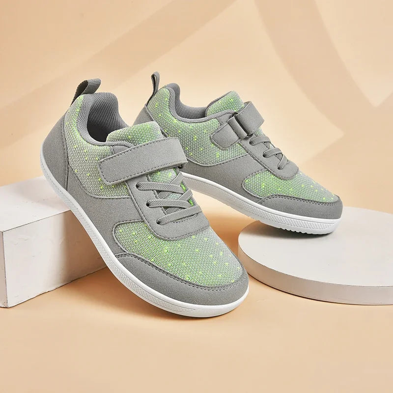 Chaussures enfants à bout large, pieds nus, pour garçons et filles, baskets bébé légères en maille, chaussures de tennis artificielles pour tout-petits