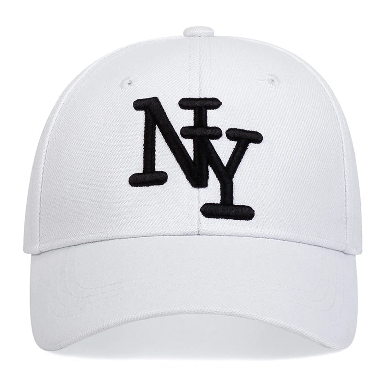 Unisex NY Letter Embroidery Baseball Caps Spring Autumn Outdoor Adjustable Casual Hats Sunscreen Hat