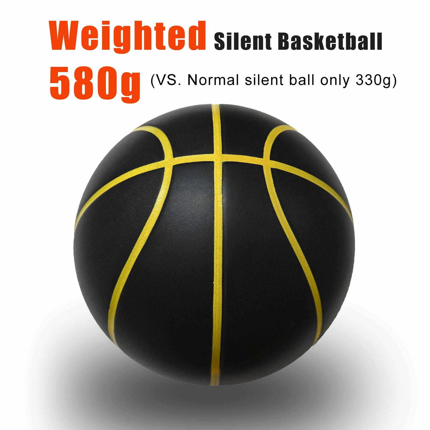 580G Leiser Basketball Geräuschloses Dribbeln Indoor Größe 7 - 29.5 Zoll PU-Schaum Airless Basketball Leiser Prellen 90% wie echter Basketball