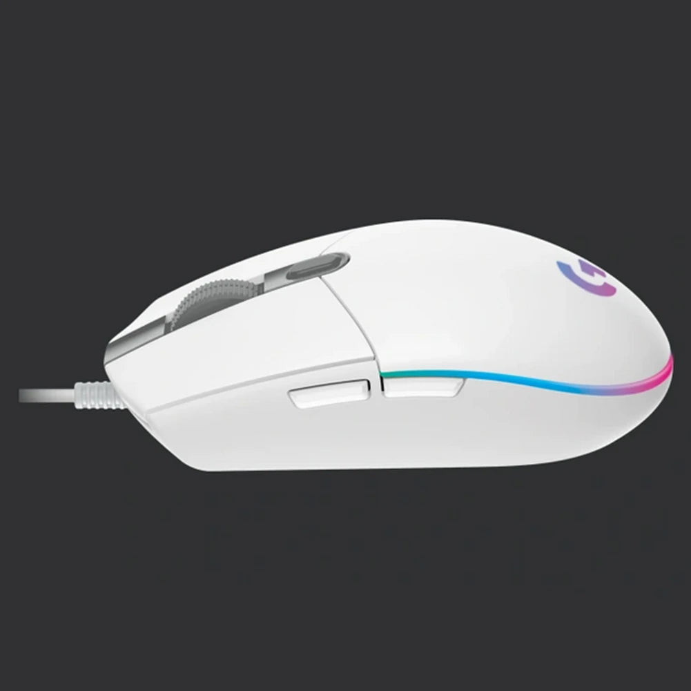 Souris de jeu Logitech (G) G102 Souris RVB Conception légère 200-8000DPI Souris ergonomique de deuxième génération Souris d'ordinateur