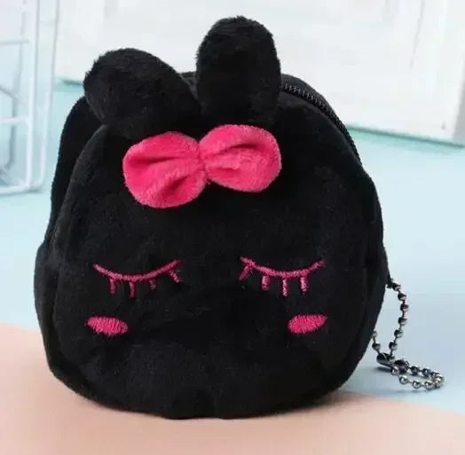 Cartoon Süße Schweinchen Geldbörse Kawaii Portemonnaie Weiche Plüsch Münztasche Schlüssel Kopfhörer Münz-Organizer Beutel Reißverschlusstasche Kindergeschenk