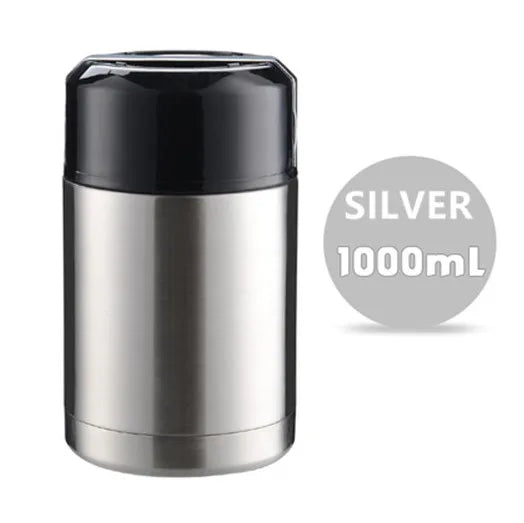 Boîte à déjeuner isotherme grande capacité 800ML/1000ML, Portable en acier inoxydable, Contenants alimentaires pour soupe, Bouteilles isothermes