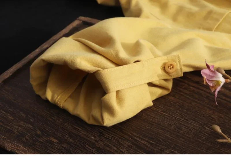 Chemisier ample grande taille respirant Chemise mi-longue coréenne décontractée Chemises d'automne Femme Chemises unies simples à manches longues