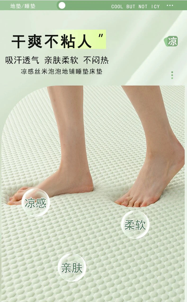 Bodenmatte 3 cm dick, weiche Sitzunterlage für Schlaf-Bodenmatratzen, Wohnzimmer-Kühlmatten zum Krabbeln, rutschfest, maßgefertigte Tatami-Matte