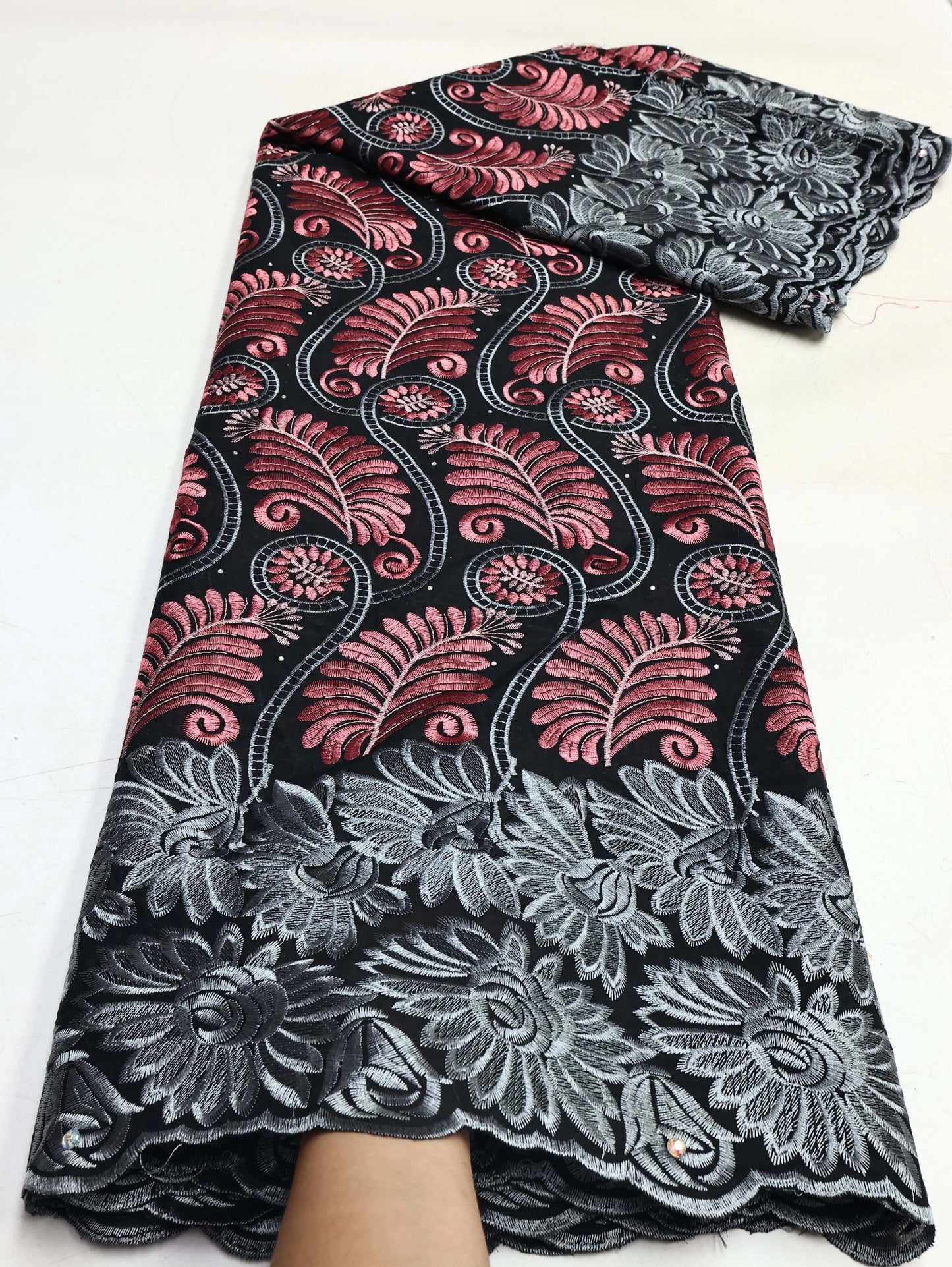 Dentelle Voile Suisse En Suisse Avec Pierres Appliquées Fleur 3D 2026 Tissu De Dentelle Africaine Super Qualité Pour Robe De Mariée En Dentelle
