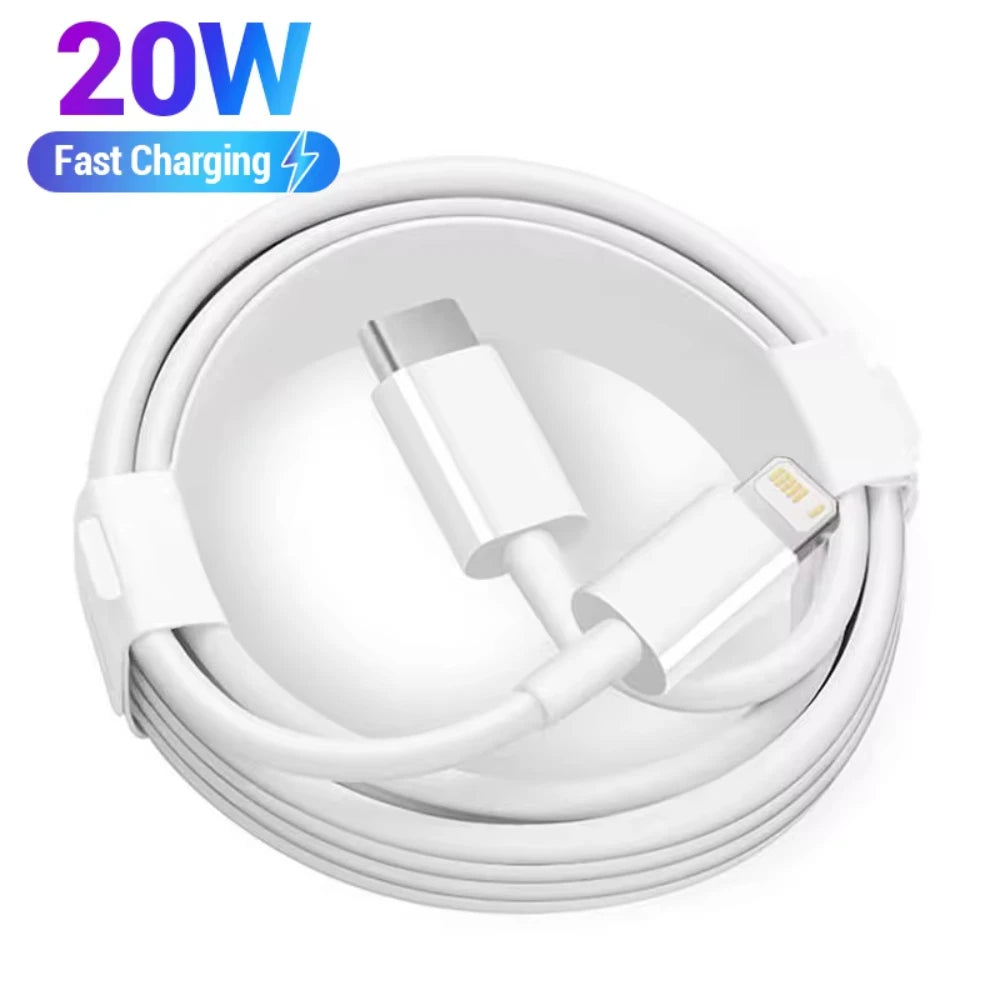 Câble de charge rapide 20W PD USB vers Lightning USB C vers Lightning pour Apple iPhone 14 13 12 11 Pro Max X XR Plus iPad Ligne de synchronisation de données