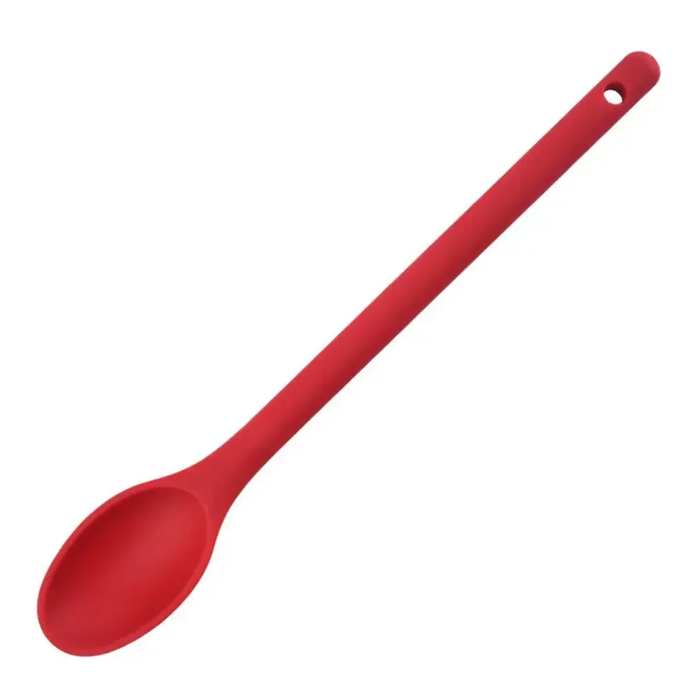 Salad Mixing Spoon Nonstick Silicone Cooking Spoon Long Handle Spoon Baking Spoons Salad Stirring Mixing Serving Scoop Cuchara