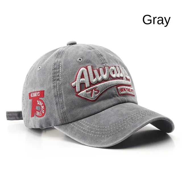 Casquette de baseball brodée pour femmes et hommes, nouvelle casquette de soleil unie printemps-été, casquettes de sport rétro lavables, casquette de pêche hip-hop