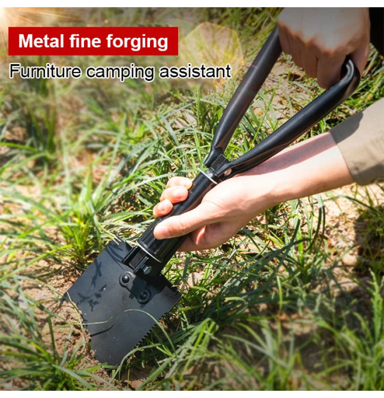 Outdoor 3-in-1 Klappschaufel, tragbare Multifunktions-Camping-Schaufel mit Tasche zum Wandern, Offroad-Fahren, DIY-Projekte zu Hause