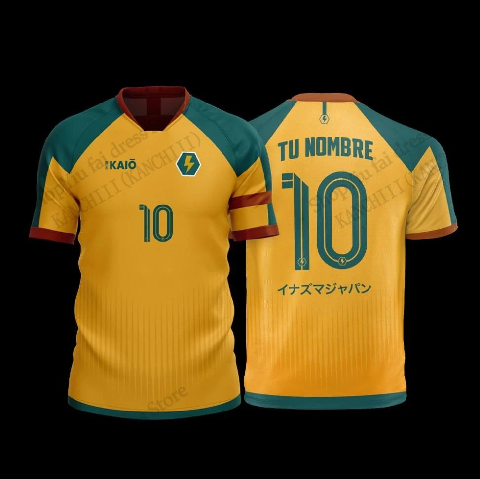 Anime Jersey Inazuma Eleven Kaio Football 3D Print T-shirt Men Women Fashion Short Sleeve Sports Tshirt Kids Tops Tee Mark Evens