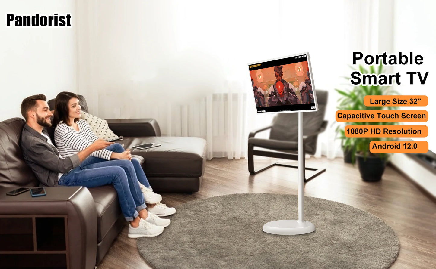 Großhandel Stand Smart TV für das Heimgeschäft Android 12 Smart Television OFD 21,5/32 Zoll tragbarer TV mit Batterie