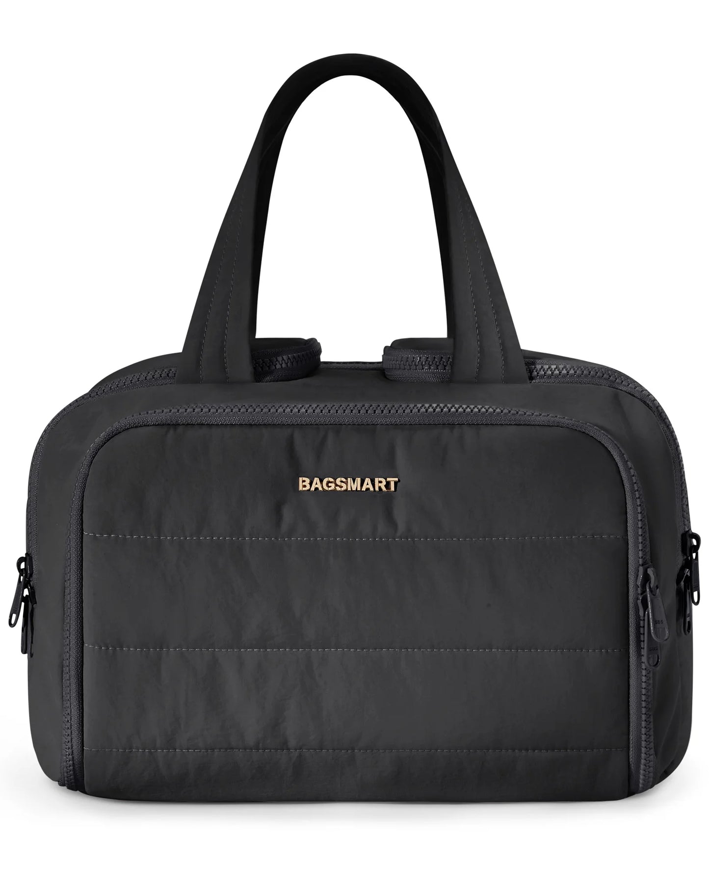BAGSMART Kulturbeutel mit großer Kapazität, Make-up-Tasche mit Öffnung, tragbare Kosmetiktasche mit Griff für Accessoires und Toilettenartikel