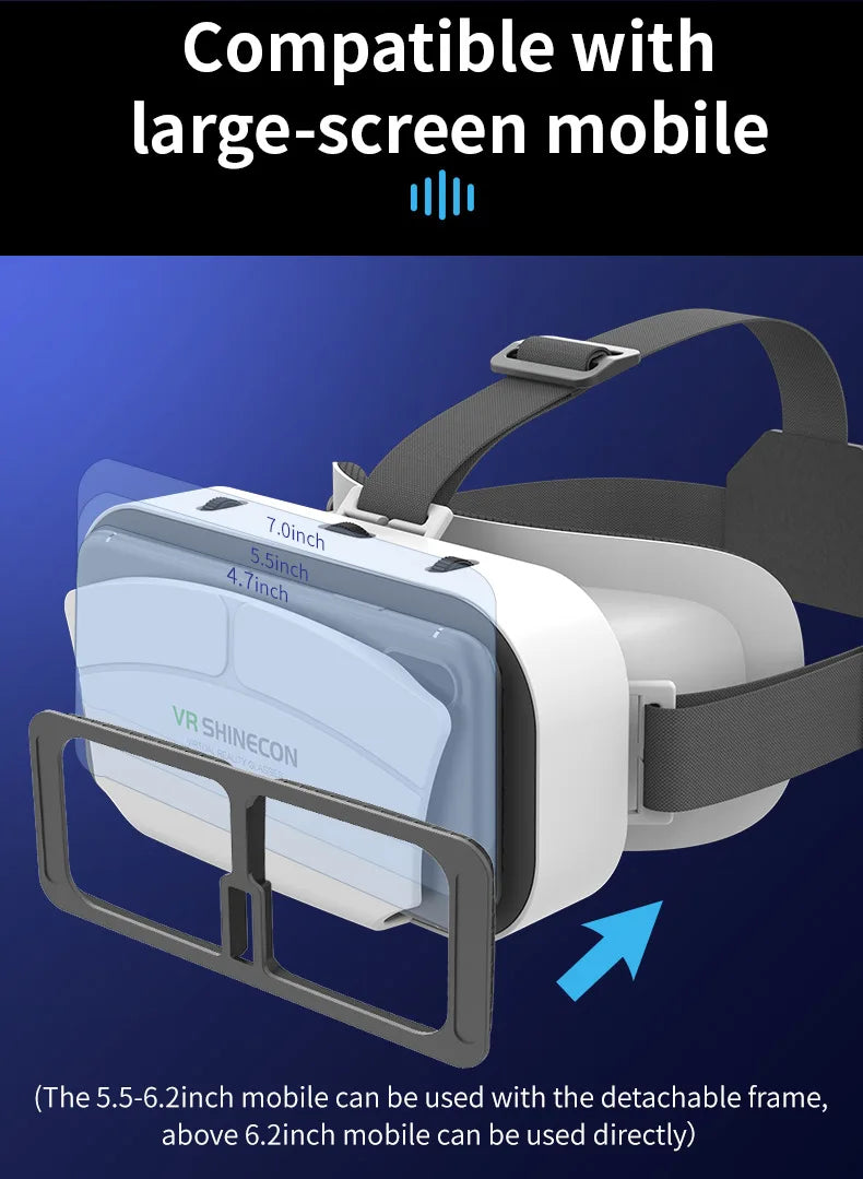 Shinecon Viar Virtual Reality VR Glasses Headset 3D Device Helmet Goggles Lenses For Smartphone Smart Phone Game Cell Mobile Set
