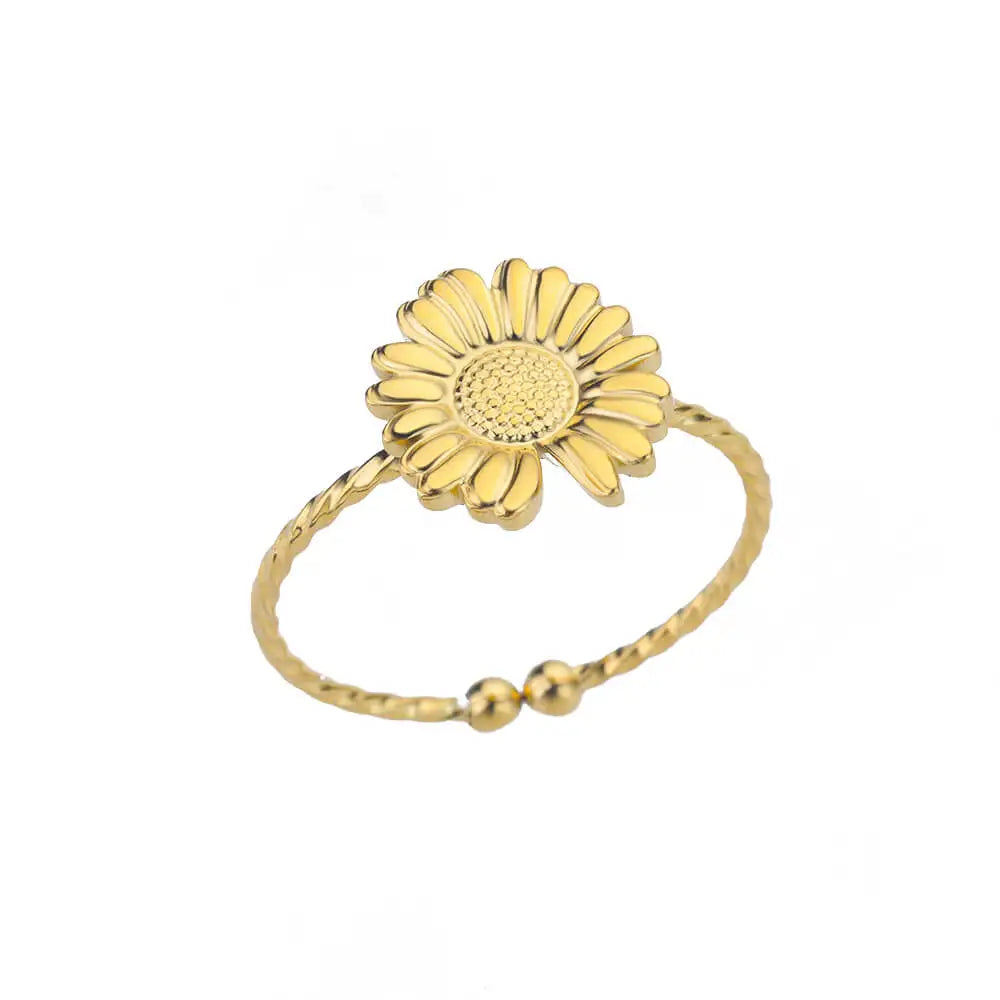 Edelstahlringe für Damen 2024 Trend Offener Goldfarbener Doppelperlenring Hochzeit Ästhetischer Schmuck Paar Geschenk anillos