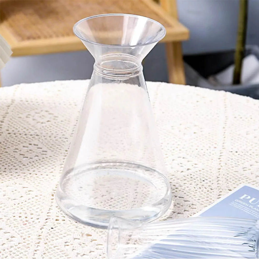 1 vase en cristal d'imitation, vase en plastique transparent créatif anti-chute, pot de fleurs transparent durable, vases de décoration modernes pour la maison