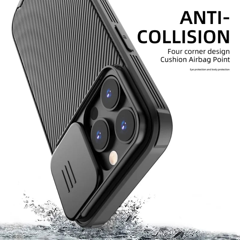 Magnetische Hülle für iPhone 17 16 16e 15 14 13 12 11 Pro Max mit Schiebekameraabdeckung