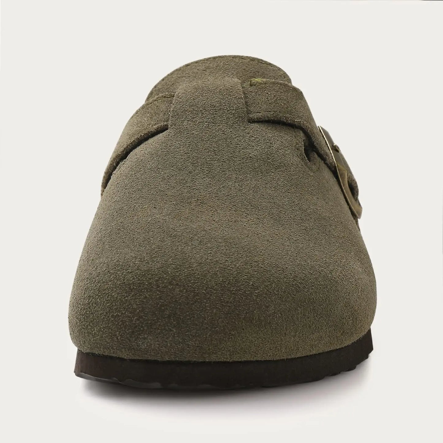 KIDMI Wildleder-Clogs für Damen Herren Pantoletten Korkfußbett Sandalen mit Fußgewölbestütze Modische rutschfeste Outdoor-Strandschuhe Hausschuhe